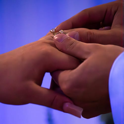 Engagement ring close-up