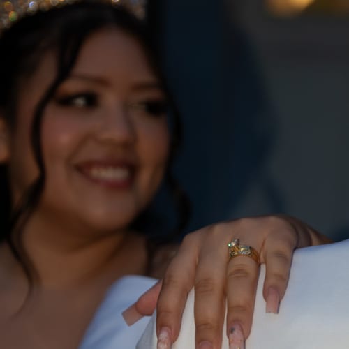 Showing off the ring